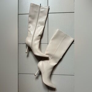 Tall Cream Boots